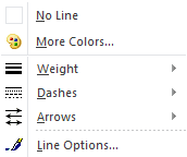 Line options Line options