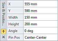 Size and position display Size and position display