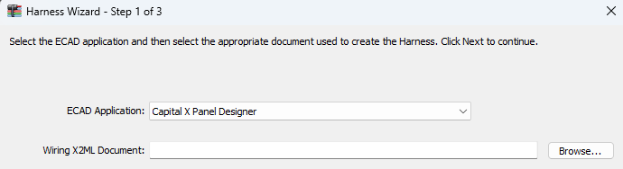 Capital X Panel Designer चुनें