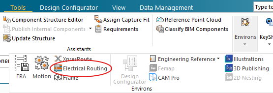 Electrical Routing environment Electrical Routing environment