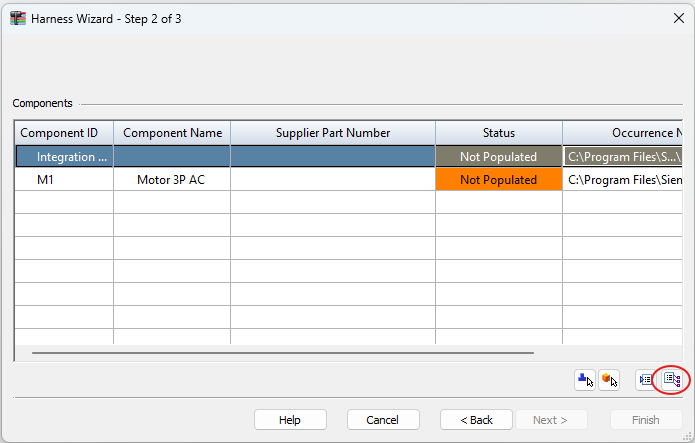 Populate Parts Populate Parts