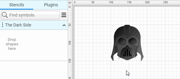 Drag and drop onto stencil to create a new symbol Drag and drop onto stencil to create a new symbol